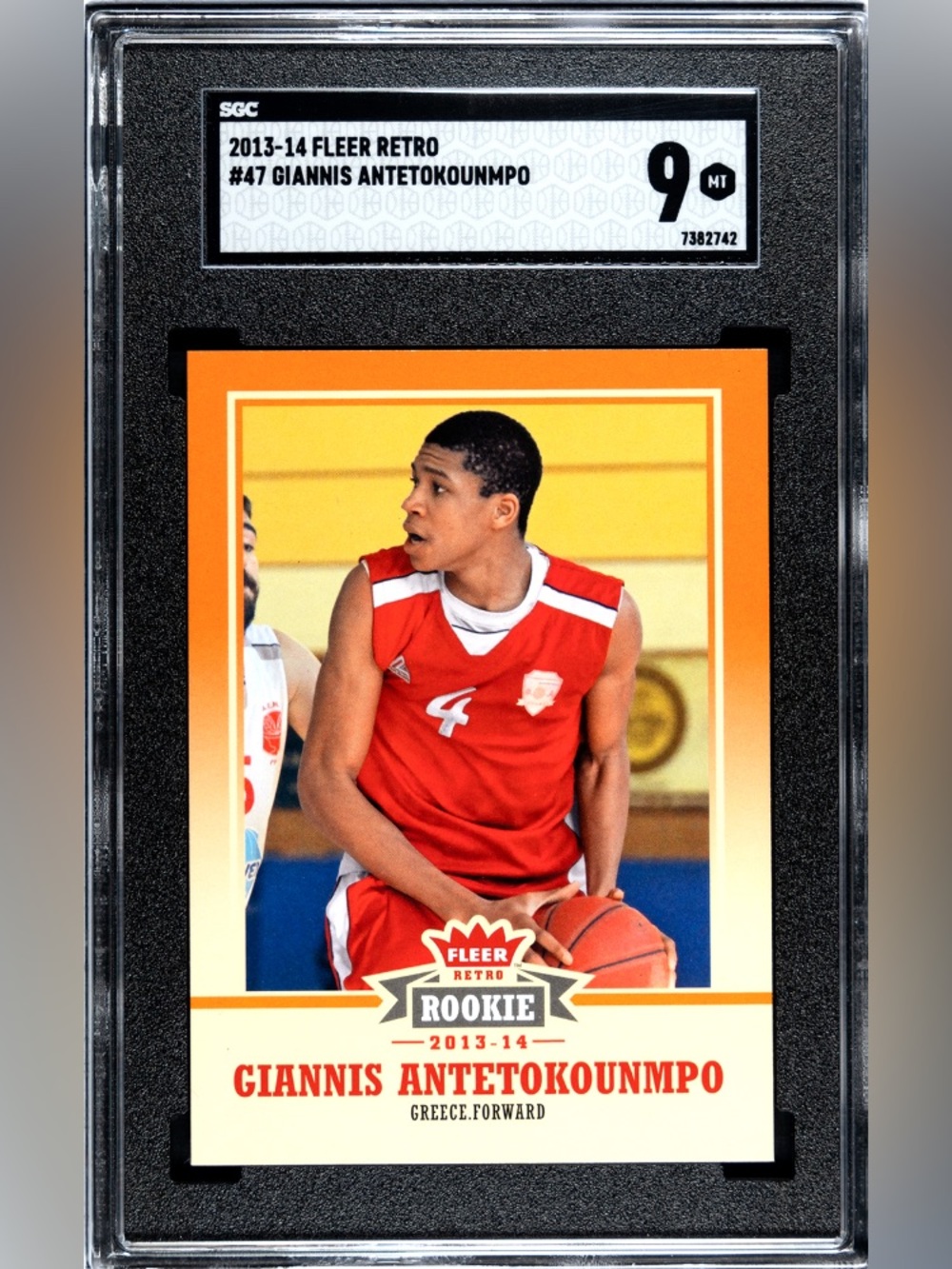 Giannis Antetokounmpo 2013-14 Fleer Retro Rookie Card - Red Jersey